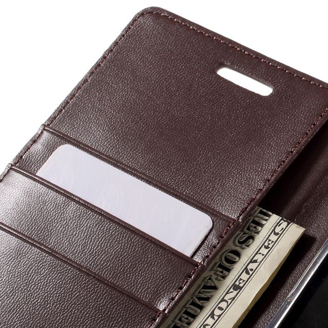 Goospery - Handyhülle für LG G5 - Case aus Leder - Bravo Diary Series - braun