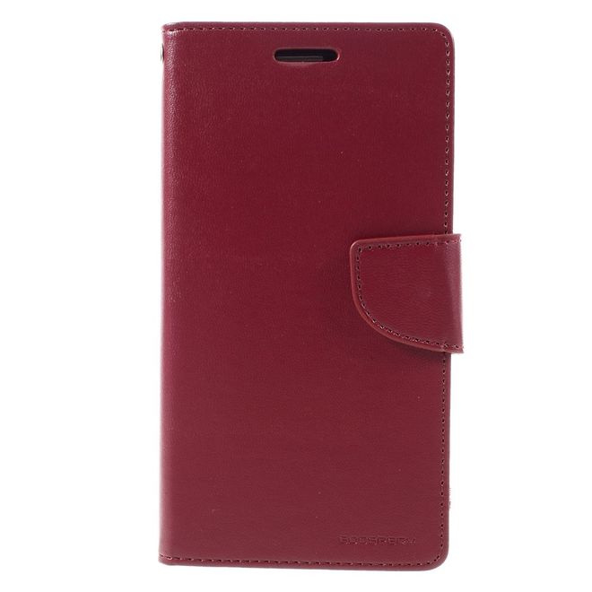 Goospery - Handyhülle für LG G5 - Case aus Leder - Bravo Diary Series - weinrot