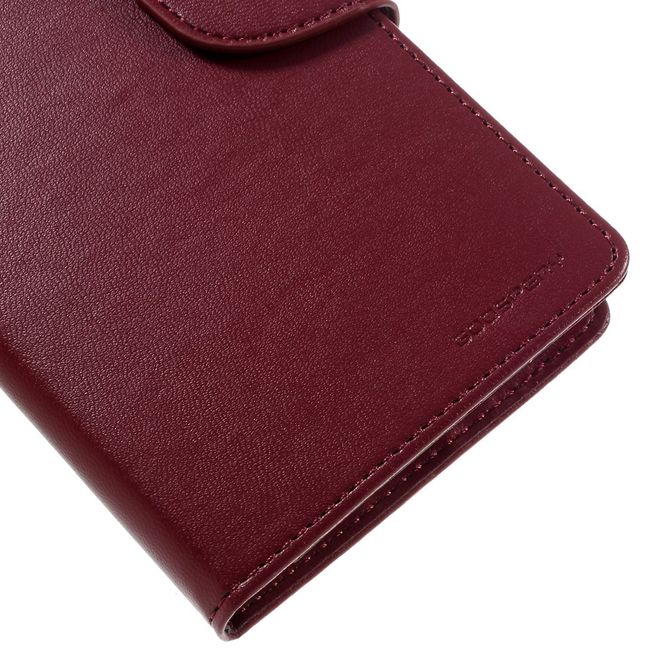 Goospery - Handyhülle für LG G5 - Case aus Leder - Bravo Diary Series - weinrot