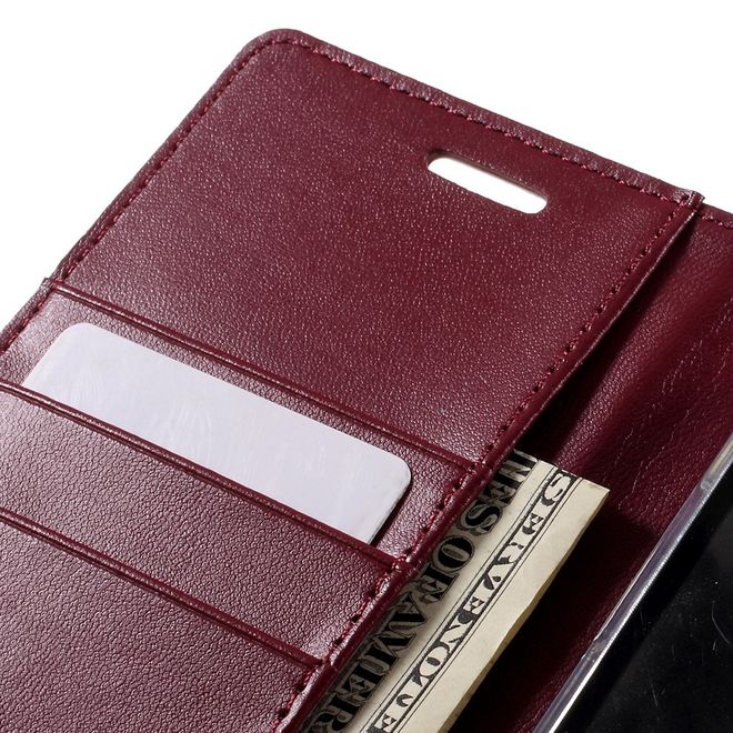 Goospery - Handyhülle für LG G5 - Case aus Leder - Bravo Diary Series - weinrot