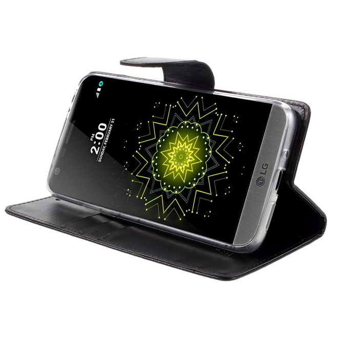 Goospery - Handyhülle für LG G5 - Case aus Leder - Bravo Diary Series - schwarz