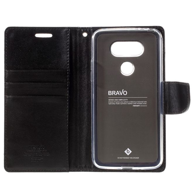 Goospery - Handyhülle für LG G5 - Case aus Leder - Bravo Diary Series - schwarz
