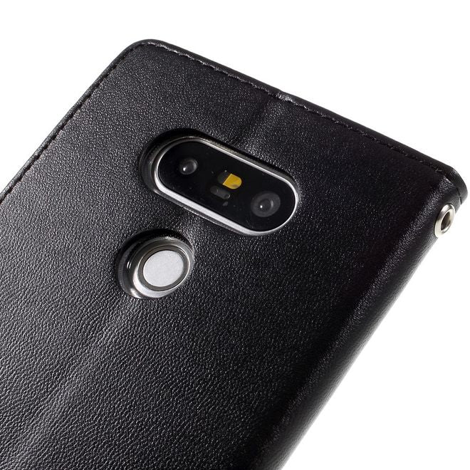 Goospery - Handyhülle für LG G5 - Case aus Leder - Bravo Diary Series - schwarz