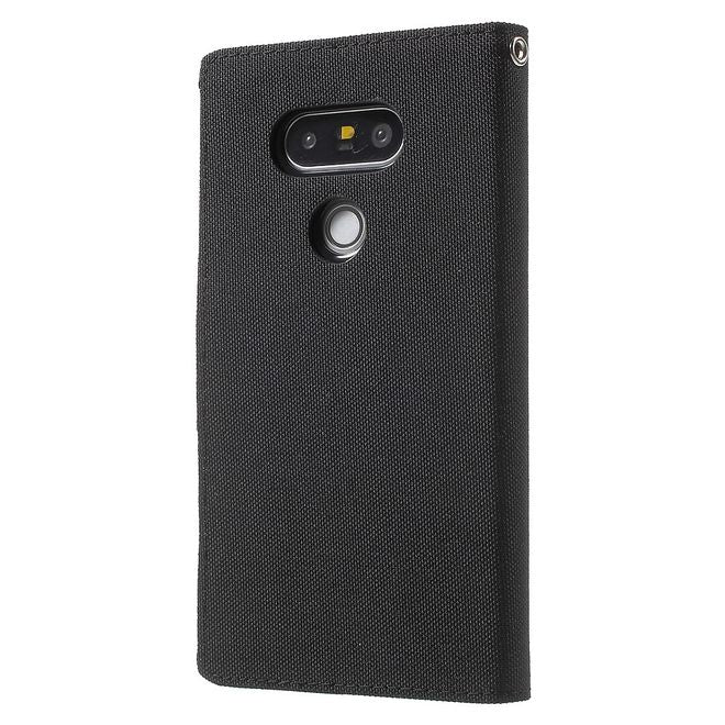 Goospery - Hülle für LG G5 - Bookcover- Canvas Diary Series - schwarz