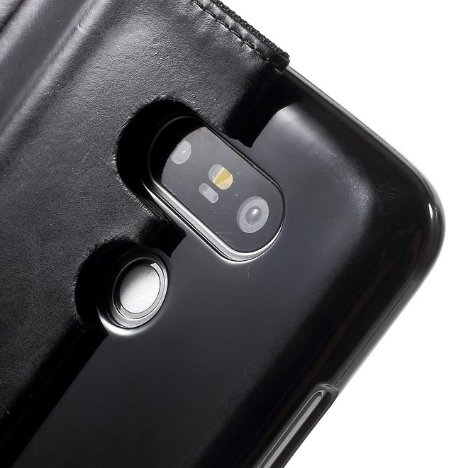 Goospery - Hülle für LG G5 - Bookcover- Canvas Diary Series - schwarz