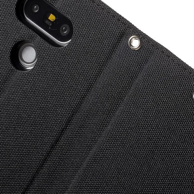 Goospery - Hülle für LG G5 - Bookcover- Canvas Diary Series - schwarz