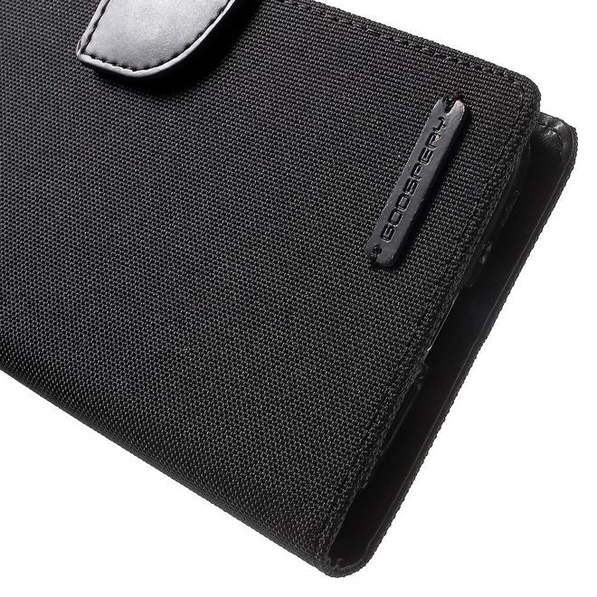 Goospery - Hülle für LG G5 - Bookcover- Canvas Diary Series - schwarz