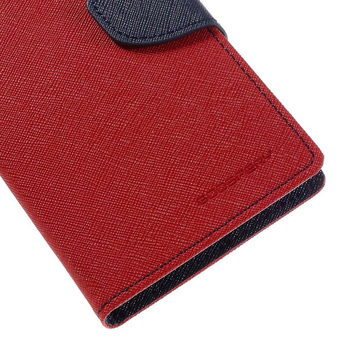 Goospery - LG G5 Hülle - Handy Bookcover - Fancy Diary Series - rot/navy