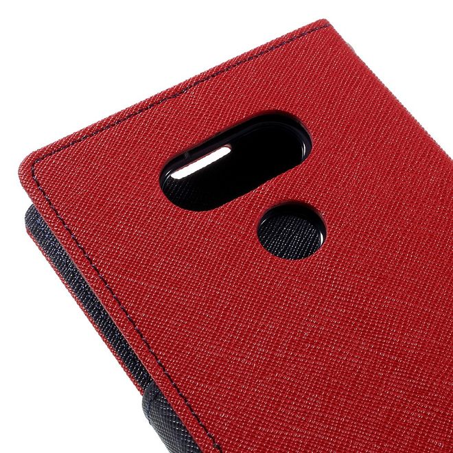 Goospery - LG G5 Hülle - Handy Bookcover - Fancy Diary Series - rot/navy