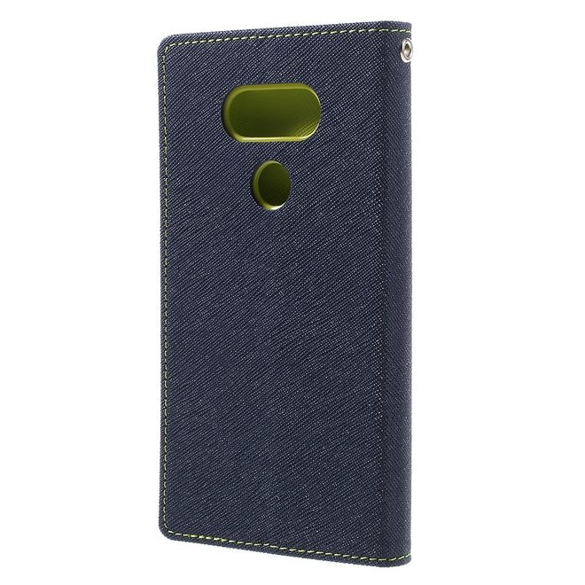 Goospery - LG G5 Hülle - Handy Bookcover - Fancy Diary Series - navy/lime