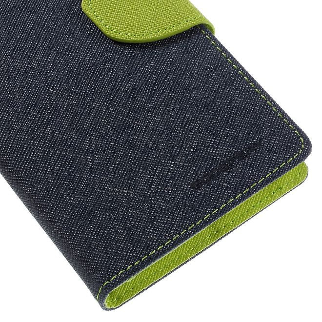 Goospery - LG G5 Hülle - Handy Bookcover - Fancy Diary Series - navy/lime
