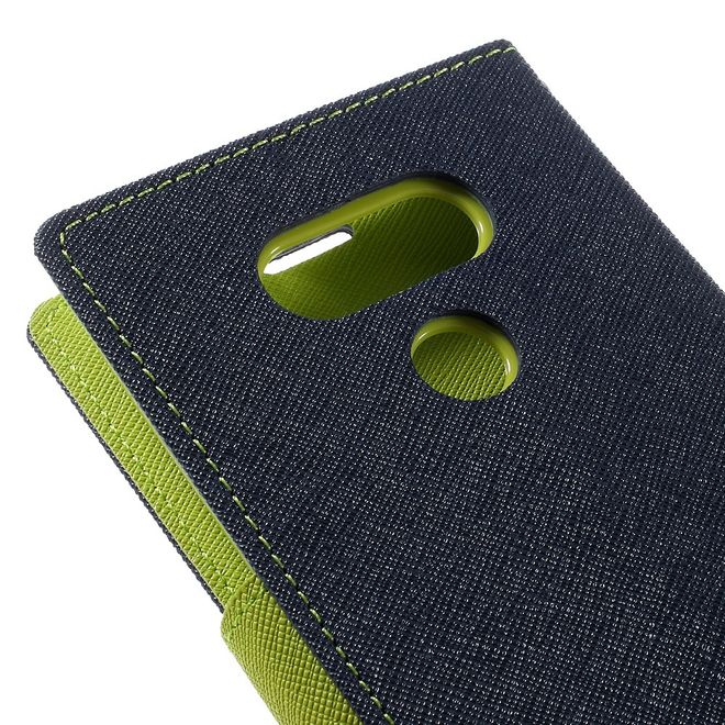 Goospery - LG G5 Hülle - Handy Bookcover - Fancy Diary Series - navy/lime