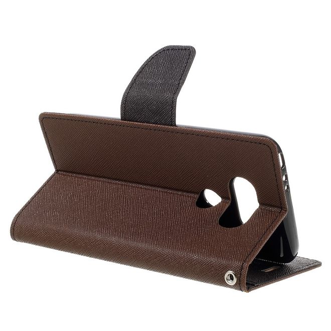 Goospery - LG G5 Hülle - Handy Bookcover - Fancy Diary Series - braun/schwarz