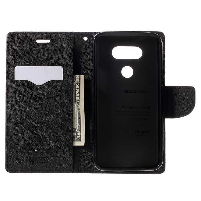 Goospery - LG G5 Hülle - Handy Bookcover - Fancy Diary Series - braun/schwarz