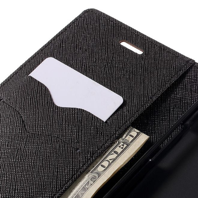 Goospery - LG G5 Hülle - Handy Bookcover - Fancy Diary Series - braun/schwarz