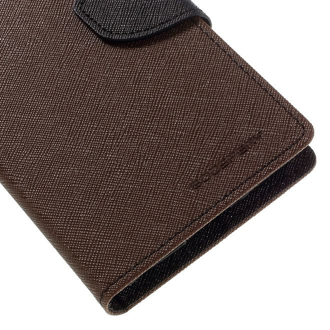 Goospery - LG G5 Hülle - Handy Bookcover - Fancy Diary Series - braun/schwarz