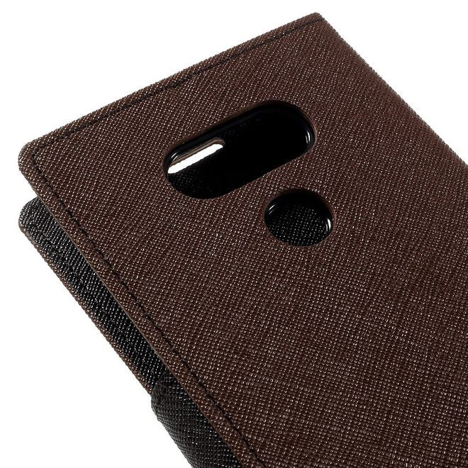 Goospery - LG G5 Hülle - Handy Bookcover - Fancy Diary Series - braun/schwarz