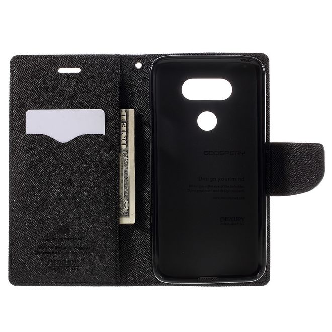 Goospery - LG G5 Hülle - Handy Bookcover - Fancy Diary Series - schwarz