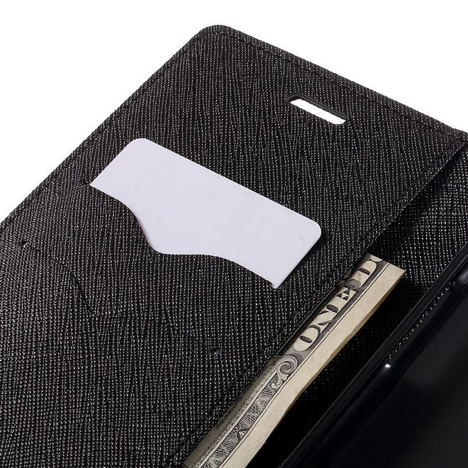 Goospery - LG G5 Hülle - Handy Bookcover - Fancy Diary Series - schwarz
