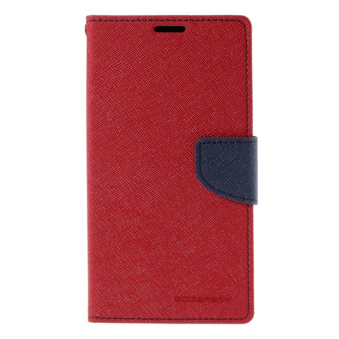 Goospery - Samsung Galaxy Note 5 Hülle - Handy Bookcover - Fancy Diary Series - rot/navy