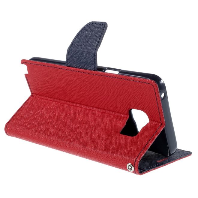 Goospery - Samsung Galaxy Note 5 Hülle - Handy Bookcover - Fancy Diary Series - rot/navy