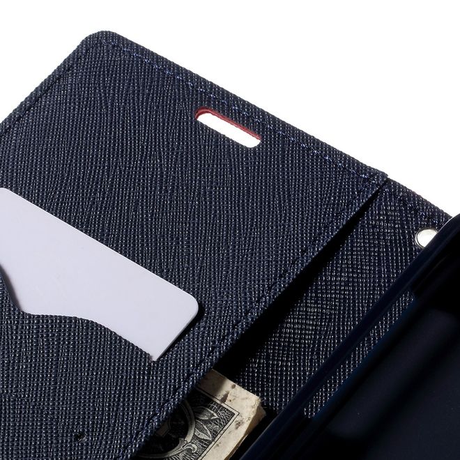 Goospery - Samsung Galaxy Note 5 Hülle - Handy Bookcover - Fancy Diary Series - rot/navy