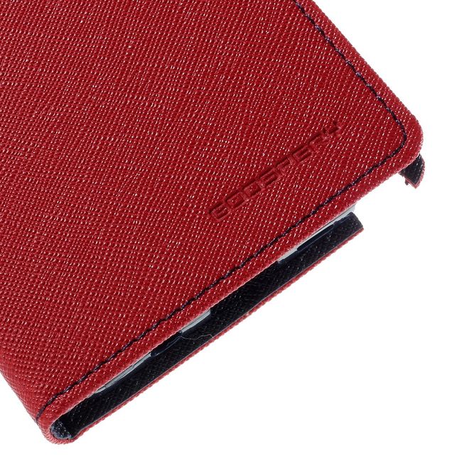Goospery - Samsung Galaxy Note 5 Hülle - Handy Bookcover - Fancy Diary Series - rot/navy