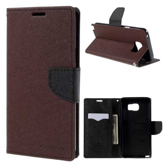 Goospery - Samsung Galaxy Note 5 Hülle - Handy Bookcover - Fancy Diary Series - braun/schwarz
