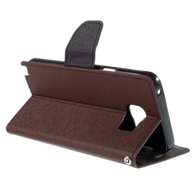 Goospery - Samsung Galaxy Note 5 Hülle - Handy Bookcover - Fancy Diary Series - braun/schwarz