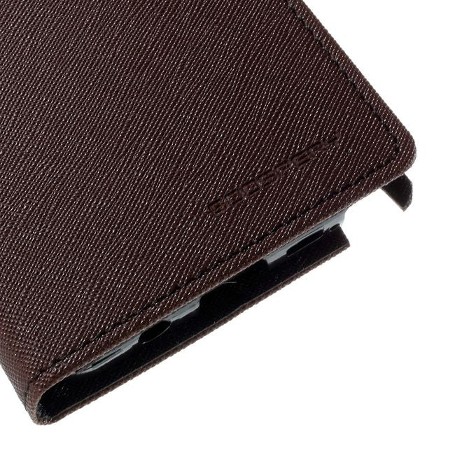 Goospery - Samsung Galaxy Note 5 Hülle - Handy Bookcover - Fancy Diary Series - braun/schwarz