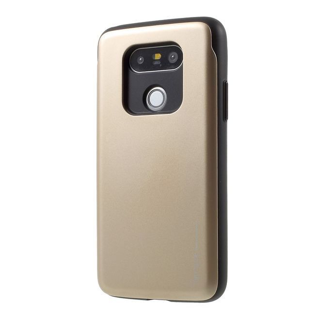 Goospery - Hülle für LG G5 - Cover aus elastischem Gummi - i Jelly Series - gold