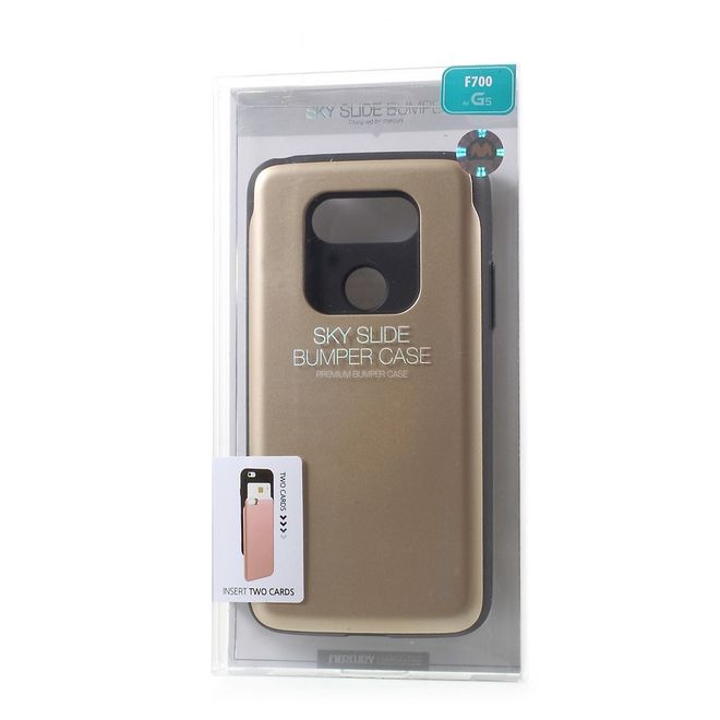 Goospery - Hülle für LG G5 - Cover aus elastischem Gummi - i Jelly Series - gold