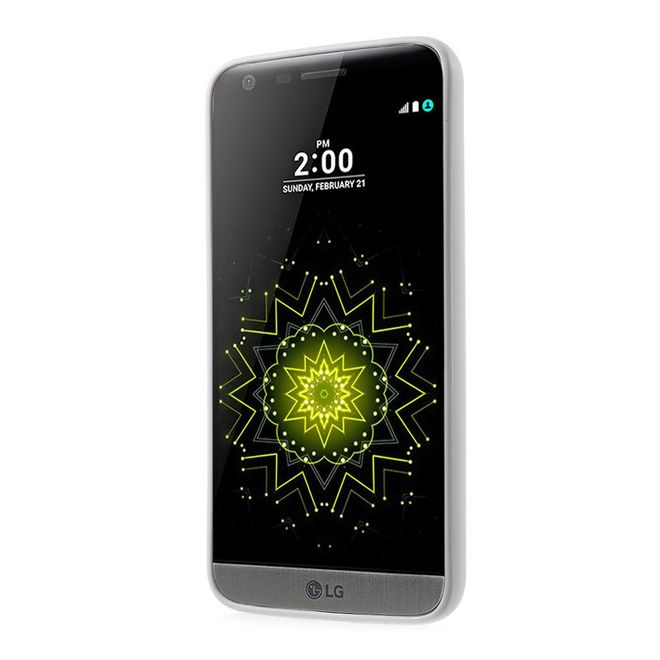 Goospery - Hülle für LG G5 - Cover aus elastischem Gummi - i Jelly Series - silber