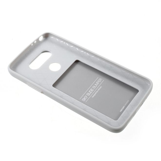 Goospery - Hülle für LG G5 - Cover aus elastischem Gummi - i Jelly Series - silber