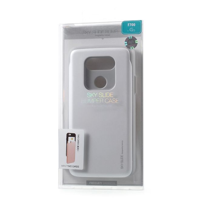 Goospery - Hülle für LG G5 - Cover aus elastischem Gummi - i Jelly Series - silber