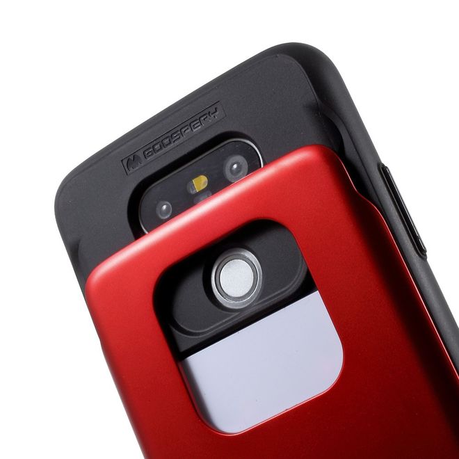 Goospery - Hülle für LG G5 - Cover aus elastischem Gummi - i Jelly Series - rot