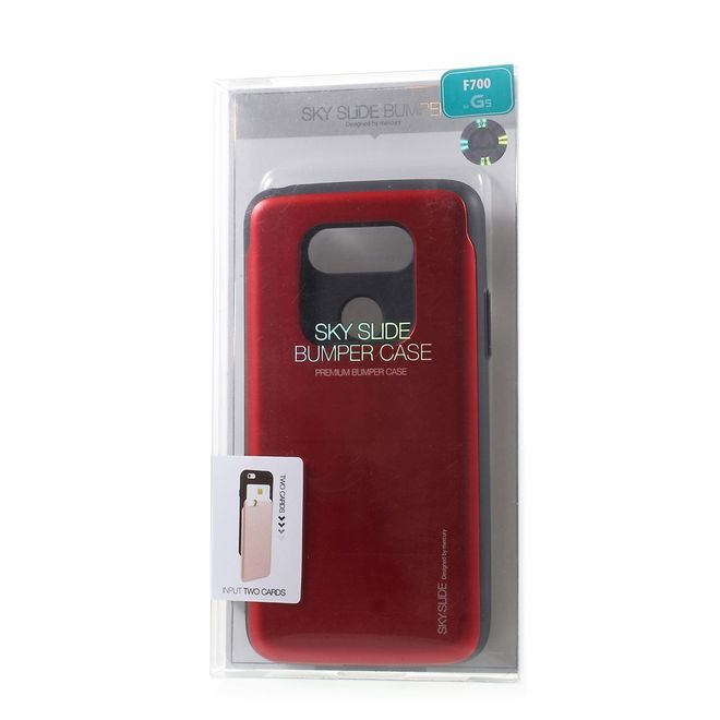 Goospery - Hülle für LG G5 - Cover aus elastischem Gummi - i Jelly Series - rot