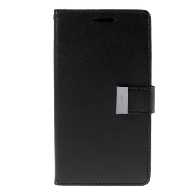 Goospery - Cover für Samsung Galaxy Note 5 - Handyhülle aus Leder - Rich Diary Series - schwarz