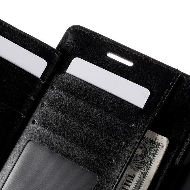 Goospery - Cover für Samsung Galaxy Note 5 - Handyhülle aus Leder - Rich Diary Series - schwarz