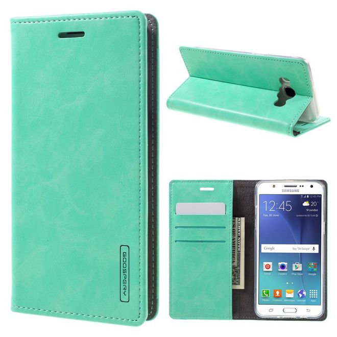 Goospery - Samsung Galaxy J5 (2016) Hülle - Handy Bookcover - Bluemoon Flip Series - mint