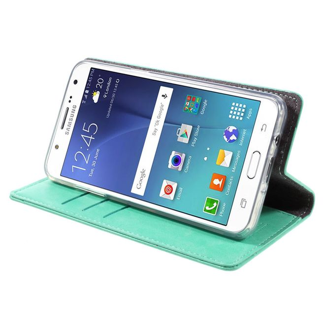 Goospery - Samsung Galaxy J5 (2016) Hülle - Handy Bookcover - Bluemoon Flip Series - mint