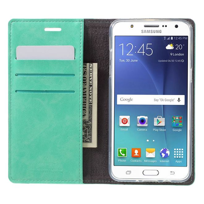 Goospery - Samsung Galaxy J5 (2016) Hülle - Handy Bookcover - Bluemoon Flip Series - mint