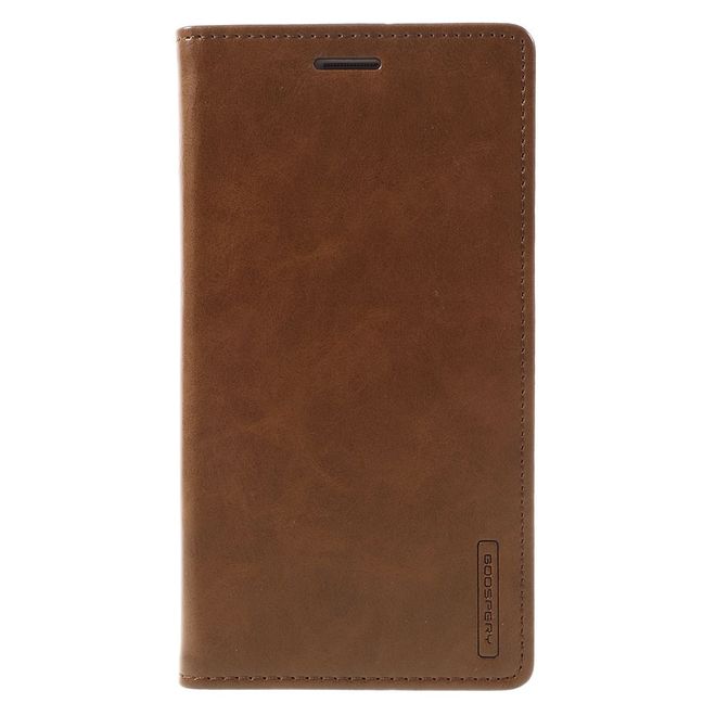 Goospery - Samsung Galaxy J7 (2016) Hülle - Handy Bookcover - Bluemoon Flip Series - braun