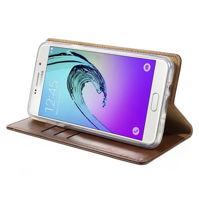 Goospery - Samsung Galaxy J7 (2016) Hülle - Handy Bookcover - Bluemoon Flip Series - braun