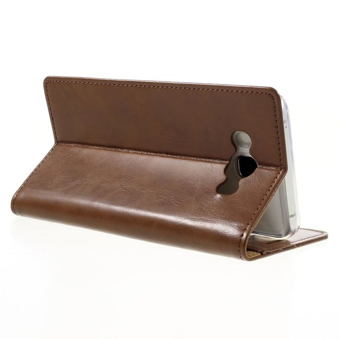 Goospery - Samsung Galaxy J7 (2016) Hülle - Handy Bookcover - Bluemoon Flip Series - braun