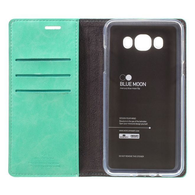 Goospery - Samsung Galaxy J7 (2016) Hülle - Handy Bookcover - Bluemoon Flip Series - mint