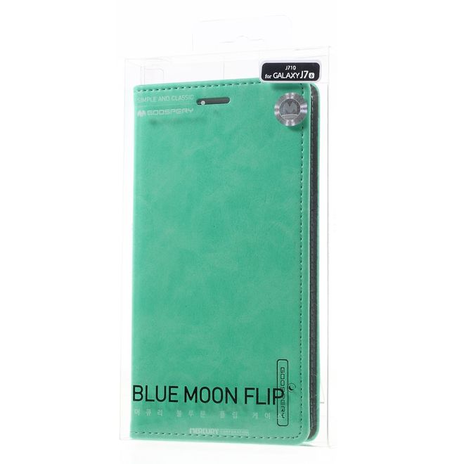 Goospery - Samsung Galaxy J7 (2016) Hülle - Handy Bookcover - Bluemoon Flip Series - mint