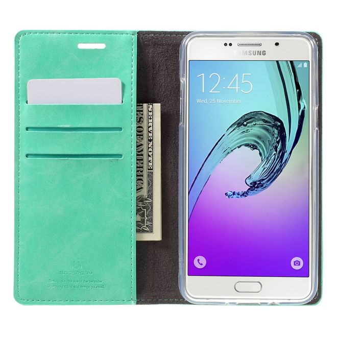 Goospery - Samsung Galaxy J7 (2016) Hülle - Handy Bookcover - Bluemoon Flip Series - mint