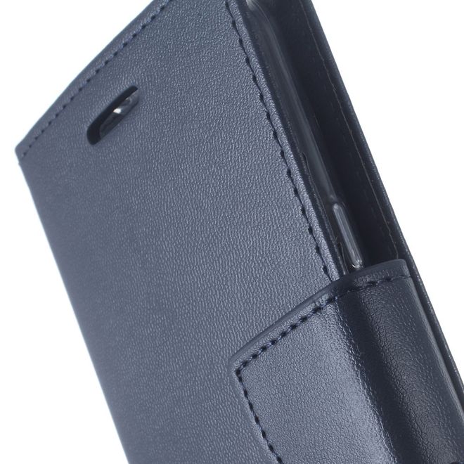 Goospery - Handyhülle für Samsung Galaxy J3 (2016) - Case aus Leder - Bravo Diary Series - navy