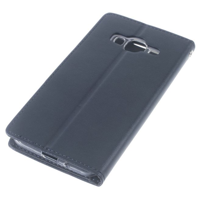 Goospery - Handyhülle für Samsung Galaxy J3 (2016) - Case aus Leder - Bravo Diary Series - navy